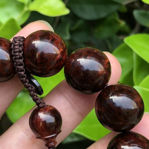 【青山特惠】1.8*13颗 沉水海南黄花梨紫油梨褶皱满水波老料手串 h111 商品图2