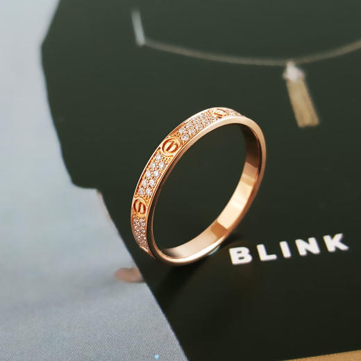 【98新】Cartier卡地亚LOVE系列B421815218K玫瑰金双排钻窄版满天星LOVE戒指210925TJ36 现售价：24000 商品图6