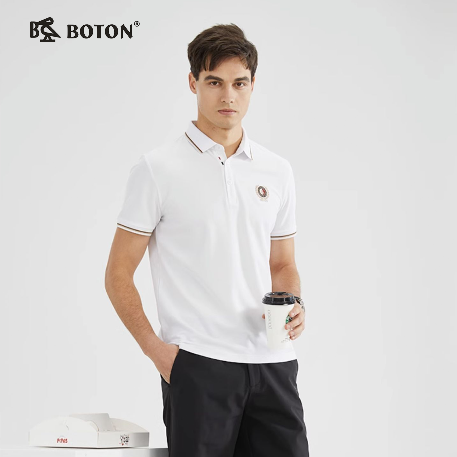 【吸湿透气】波顿春夏短袖纯色POLO高端户外运动休闲MT939223