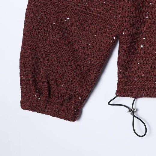 T4855SDSA秋冬新款痞帅男装韩版提花亮片连帽卫衣下摆松紧设计百搭气质 商品图4