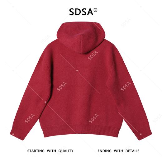 72633SDSA秋冬新款痞帅男装撞色趣味图案拉链连帽毛衣百搭开衫针织衫 商品图5