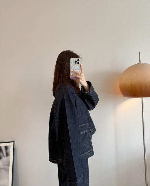 小禾巴恩风宽松牛仔短夹克外套090503 商品图4