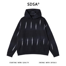 SDSA男士秋冬新款痞帅男装韩版撞色印花连帽卫衣宽松百搭套头上衣