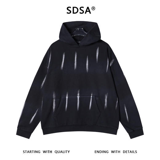 SDSA男士秋冬新款痞帅男装韩版撞色印花连帽卫衣宽松百搭套头上衣 商品图0