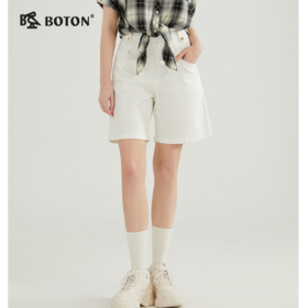 【防水防油防污】波顿春夏女士阔腿牛仔短裤高端休闲百搭LF637223