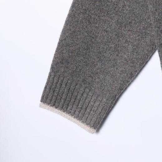 2159SDSA秋冬新款痞帅男装韩版撞色半纽扣圆领假两件毛衣慵懒风针织衫 商品图4