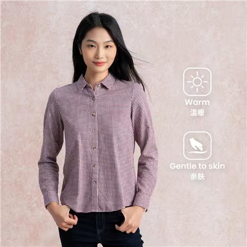 佐丹奴女装SS25商场新款梭织格子衬衫05345609 商品图0