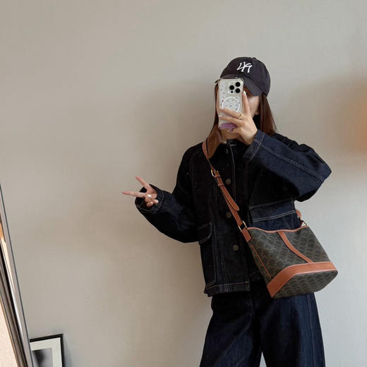 小禾巴恩风宽松牛仔短夹克外套090503 商品图5