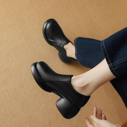 【预售5天】真皮软底乐福鞋，小皮鞋女深口单鞋MDY&AM015-6 商品图2