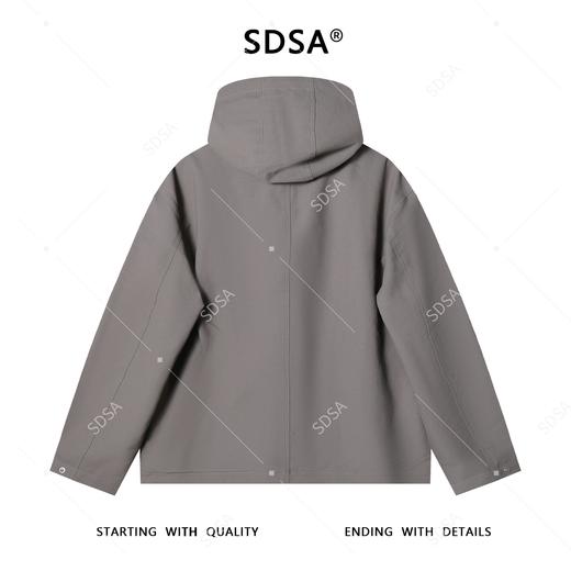 89611SDSA秋冬新款痞帅男装美式纯色翻领连帽假两件夹克外套百搭宽松 商品图5