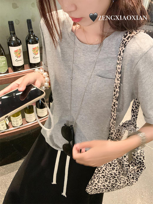 <曾小咸推荐>三色纯色基础短袖T恤 日常89.99/件 立减50 秒杀39.99/件！！ 商品图2