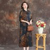 宽松大码高端连衣裙春夏新款中长款裙女立领旗袍 商品缩略图1
