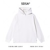 SDSA男士秋冬新款痞帅男装韩版纯色压线解构按扣连帽卫衣百搭时尚 商品缩略图1