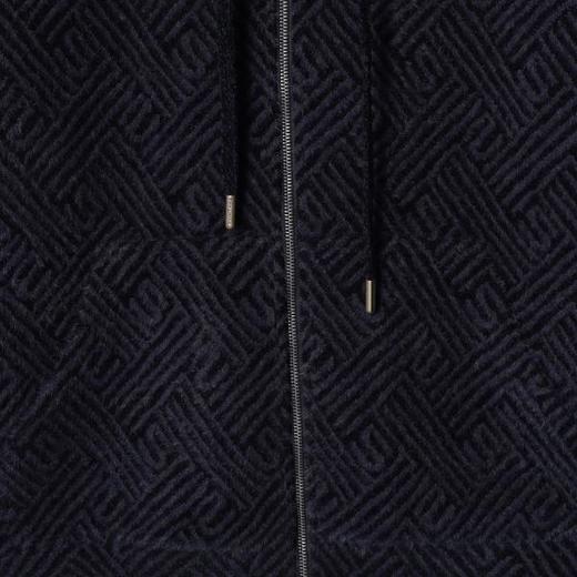 WT255SDSA男士秋冬新款痞帅男装韩版线条绒毛拉链连帽卫衣宽松百搭外套 商品图3