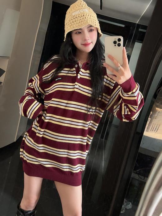 miu家条纹长袖针织柔软亲肤百搭显瘦 商品图5