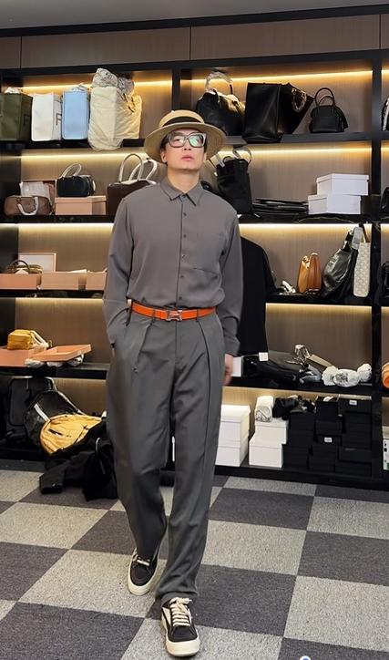 灰色长袖衬衫（波哥穿L码） 商品图1