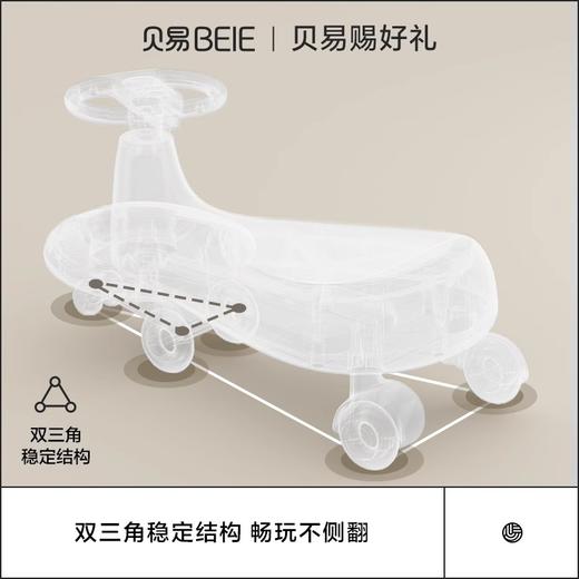 贝易儿童扭扭车男女宝宝1一3岁静音防侧翻溜溜车大人可坐玩具车【典藏扭扭车】【会员下单实付满328送牵引绳+头盔】 商品图1