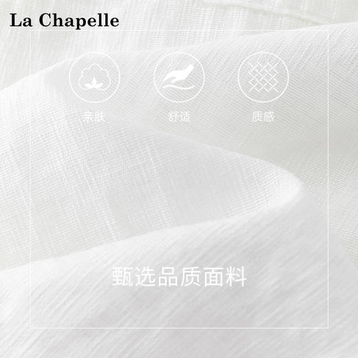 会员福利【又韩又老钱】拉夏贝尔/La Chapelle韩版宽松显瘦披肩长袖圆领假两件衬衫女上衣2025秋季新款 商品图4
