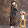 宽松大码高端连衣裙春夏新款中长款裙女立领旗袍 商品缩略图3
