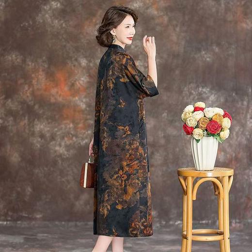 宽松大码高端连衣裙春夏新款中长款裙女立领旗袍 商品图3