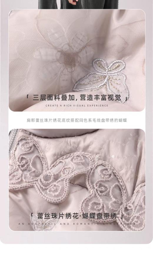 【春上新】8楼LYNN&MILO 琳麦罗 2025秋冬新款绣花短款面包羽绒服 商品图2