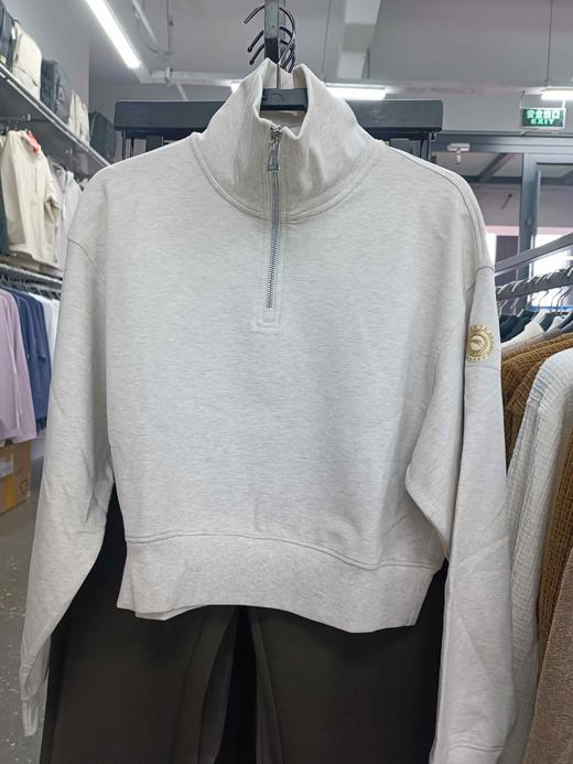 XY/安踏生活系列套头卫衣翻领短款上衣162438717--1灰花灰 商品图3