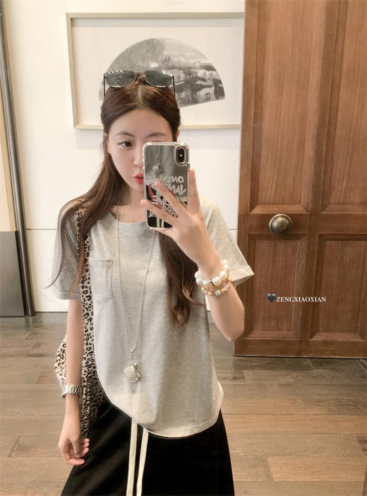 <曾小咸推荐>三色纯色基础短袖T恤 日常89.99/件 立减50 秒杀39.99/件！！ 商品图4