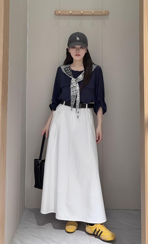 会员福利【又韩又老钱】拉夏贝尔/La Chapelle韩版宽松显瘦披肩长袖圆领假两件衬衫女上衣2025秋季新款 商品图10