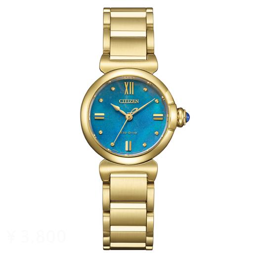 西铁城/CITIZEN人鱼海蓝圆盘光动能精致时尚女表EM1133-85L 商品图1