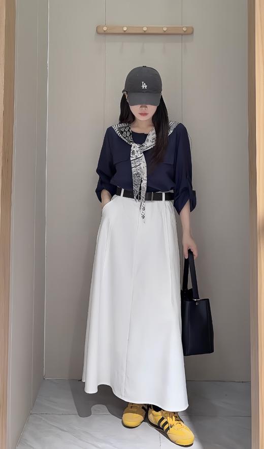 会员福利【又韩又老钱】拉夏贝尔/La Chapelle韩版宽松显瘦披肩长袖圆领假两件衬衫女上衣2025秋季新款 商品图11