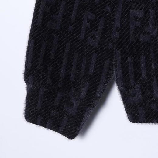 WT239SDSA秋冬新款痞帅男装潮牌抽象撞色绒毛拉链连帽卫衣百搭开衫外套 商品图3