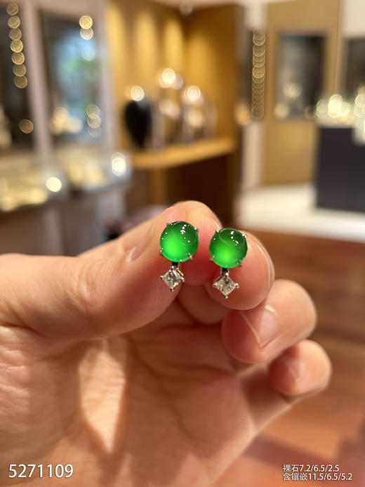 5271109，蛋面耳钉。具体价格微信咨询 商品图2