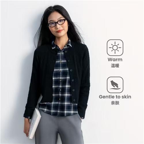 佐丹奴女装SS25商场新款梭织格子衬衫05345609 商品图2