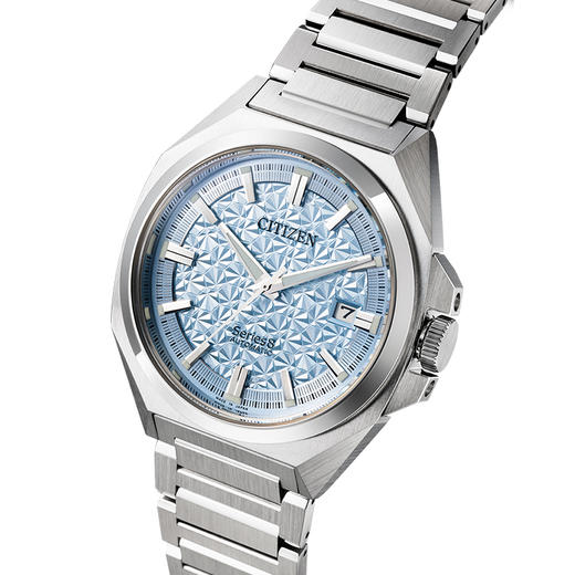 西铁城/CITIZEN机械防磁Series 8系列不锈钢冰蓝色男表NB6051-59L 商品图2