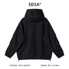 SDSA秋冬新款痞帅男装韩版松紧拼接拉链立领连帽卫衣百搭宽松外套 商品缩略图4