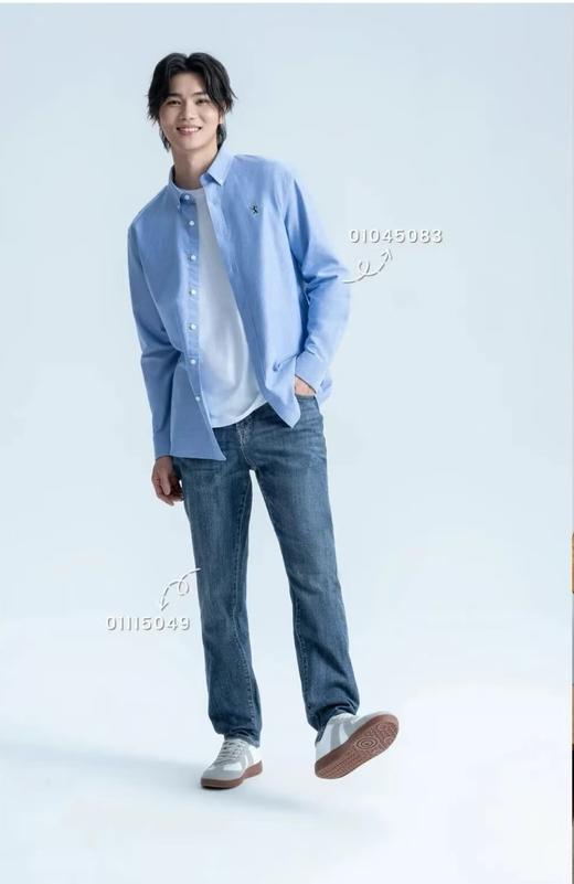 佐丹奴牛津纺衬衫男新款纯棉男士帅气通勤长袖袖衬衫01045083 商品图14