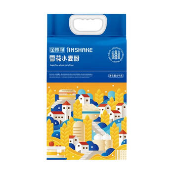 金沙河面粉 雪花小麦粉馒头水饺手擀面烘焙中式面点多种用途10斤 /粮油调味 /面粉 /通用粉 商品图7