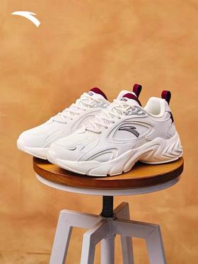 XY/安踏白色休闲男款老爹鞋秋季厚底减震男士运动鞋子112438813--1