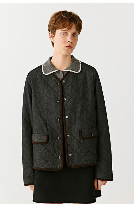 【高品质私服】【IC菱形格棉弹牛仔短款棉服】穿着舒适，耐穿不易变形，羊绒般的亲肤触感G1566-CC【无标出货 介意慎拍】 商品图7