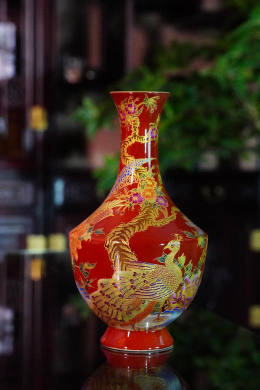 油红富贵和平方肩瓶 商品图0