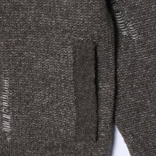 SDSA秋冬新款痞帅男装复古撞色抽绳拉链连帽针织衫百搭慵懒风毛衣 商品图2