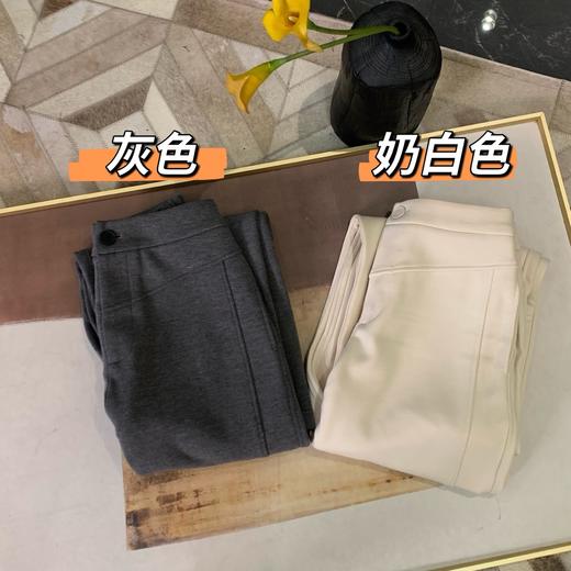 A*LIN中缝立体基础款纯色垂感拖地直筒加绒加厚休闲阔腿裤 商品图11