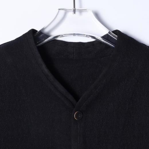 JK1033SDSA秋冬新款痞帅男装简约新中式纯色纽扣V领衬衫百搭开衫外套 商品图2