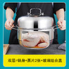 蒸锅304加厚不锈钢三层家用 双层汤锅28CM多层熊猫礼品锅厂家代发 商品缩略图1