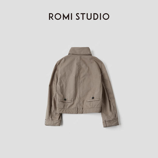 ROMI STUDIO新疆长绒棉洗水皱感大口袋廓形夹克外套 RWCAWT5226 商品图2