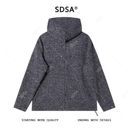 87707SDSA秋冬新款痞帅男装美式小香风连帽针织卫衣下摆松紧百搭上衣 商品图5