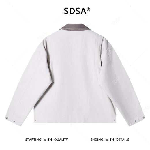 B2571SDSA男士秋冬新款痞帅男装美式拉链口袋拼皮翻领夹克百搭宽松外套 商品图5