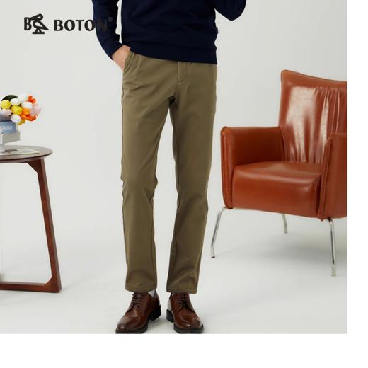 波顿男士秋冬 休闲裤 加绒直筒 合身保暖舒适长裤ME875523 商品图1