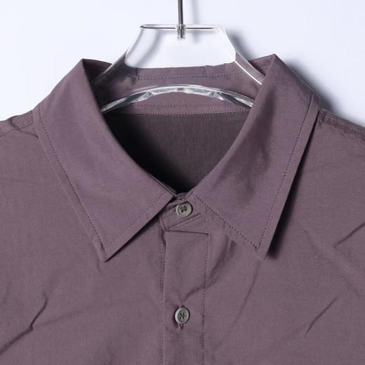 32005SDSA男士秋冬新款痞帅男装潮牌纯色铆钉口袋纽扣长袖翻领衬衫百搭 商品图2