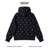 SDSA男士秋冬新款痞帅男装潮牌撞色十字印花拉链连帽卫衣百搭时尚 商品缩略图5